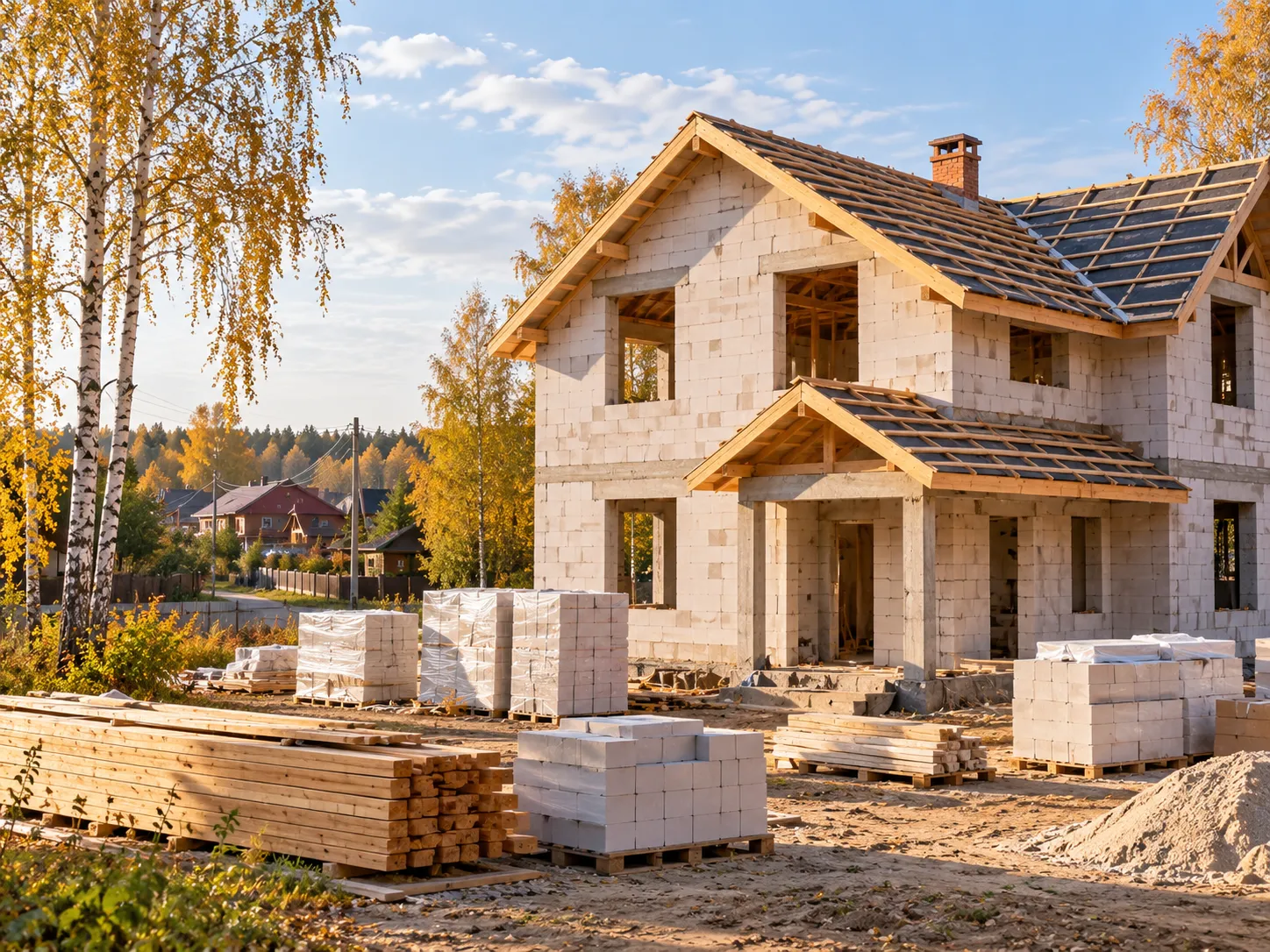 Строительство частного дома из газобетона
